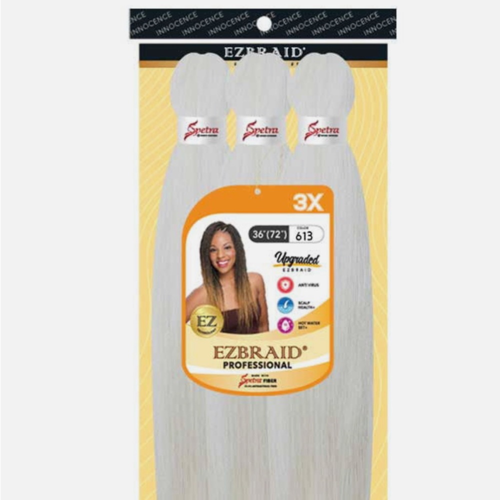 Platinum Blonde Braiding Hair 3x 613 braiding hair 26 inches